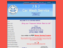 Tablet Screenshot of jandjcarwash.com